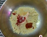 A picture of step 1 of Dahi phulki.
