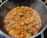 A picture of step 9 of Soya chunks, potato biryani.
