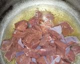 A picture of step 1 of Beef kaleji(liver).