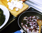 Foto del paso 3 de la receta: Taco de tortilla relleno de brócoli con fritada de queso fresco y pimiento