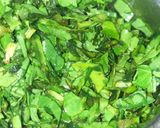 A picture of step 1 of Spinach Namakpare.