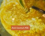 A picture of step 5 of Meen manga curry or raw mango fish curry.