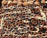 A picture of step 3 of Buddy the elf Chex mix.