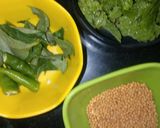 A picture of step 1 of Tawa Mustard mint rice.
