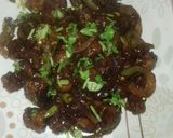 A picture of step 7 of Soyabean Manchurian.