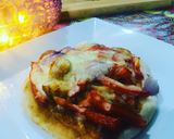 A picture of step 8 of Mini RED chicken cheese pizza.