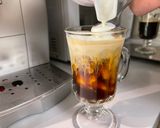 A picture of step 1 of Irish Сoffee ☕️🥃🥛.