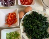 A picture of step 1 of Kale omelette.