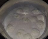 A picture of step 4 of Ras_Malai with powder milk.