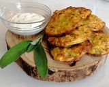A picture of step 6 of Baked Zucchini Fritters.
