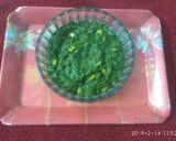 A picture of step 3 of Corn palak.