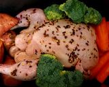 A picture of step 4 of My All together Roast. Red Peppered Chicken + Veg. #Mainmeal.