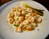 A picture of step 5 of Seafood Blanquette with Shrimp and Scallops.