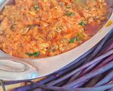 A picture of step 7 of Mogri and Eggplant Curry.