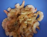 A picture of step 1 of Fusilli with little shrimps #summerchallenge2.