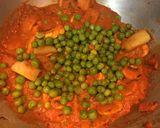 A picture of step 7 of Matar Mushroom Masala.