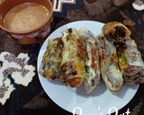 A picture of step 4 of Air Fryer Vietnamese Rice Paper Rolls.