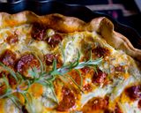 Foto del paso 1 de la receta Quiche de chorizo, cebolla y romero