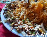 A picture of step 3 of Hyderabadi Meetha Khana.