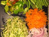 Spaghetti di riso con verdure