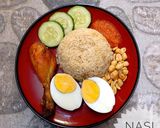 Foto langkah ke 5 dari resep Nasi Lemak Malaysia.