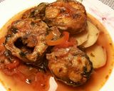 Foto del paso 7 de la receta Caballa a la moruna, con patatas y pimientos