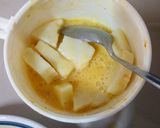 A picture of step 3 of Fried ugali in eggs😂😋.