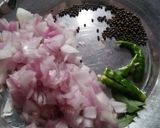 A picture of step 1 of Fried masala idli.