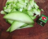 Hình bước làm 1 của món Cháo bí xanh phô mai