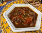 Une image de l'étape 25 de Porc confit aux figues, poivrons et tomates.