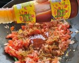 A picture of step 3 of Masala Maggi Sakshuka.