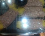 Foto del paso 5 de la receta: Espaguetis en canasta de hamburguesa casera y picante de tomate