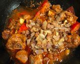 A picture of step 5 of Balti Gosht.