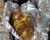 A picture of step 2 of Cheesy Hasselback Potatoes.