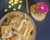 A picture of step 4 of Roasted Gram Burfi.
