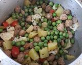 A picture of step 1 of Veg pulao.