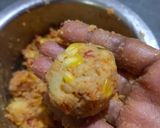 A picture of step 2 of Quick and Crispy poha pizza balls.