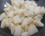 A picture of step 1 of Kharbooza chaat.