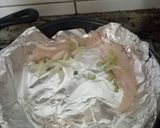 Foto del paso 3 de la receta: Pescado al horno con arroz y papas cocidas y ensalada de tomate