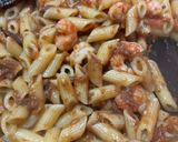 Foto del passaggio 4 della ricetta Penne con crema di melanzane e gamberi