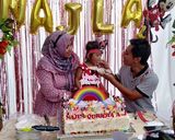 Foto langkah ke 16 dari resep Steamed Rainbow Cake aka Rainbow Cake Kukus.
