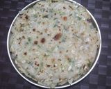 A picture of step 3 of Cabbage akki roti.