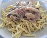 Foto del paso 12 de la receta Pasta con salmón, queso y alcaparras