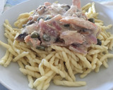Foto del paso 12 de la receta Pasta con salmón, queso y alcaparras