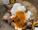 A picture of step 4 of Mutton Kaleji Biryani.