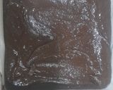 A picture of step 4 of Chocolate cake with chocolate ganache-no oven cake.