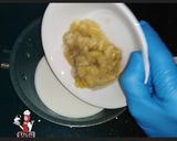 صورة لخطوة 3 من وصفة مهلبية الموز🍌باللبن🥛والبسكويت🍪للاطفال👶والكبار🧕
