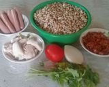 A picture of step 1 of Frijoles Charros.