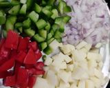 A picture of step 1 of Veg tortillas.