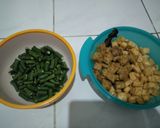Foto langkah ke 2 dari resep Tumis katatedang (kacang panjang tahu tempe udang).